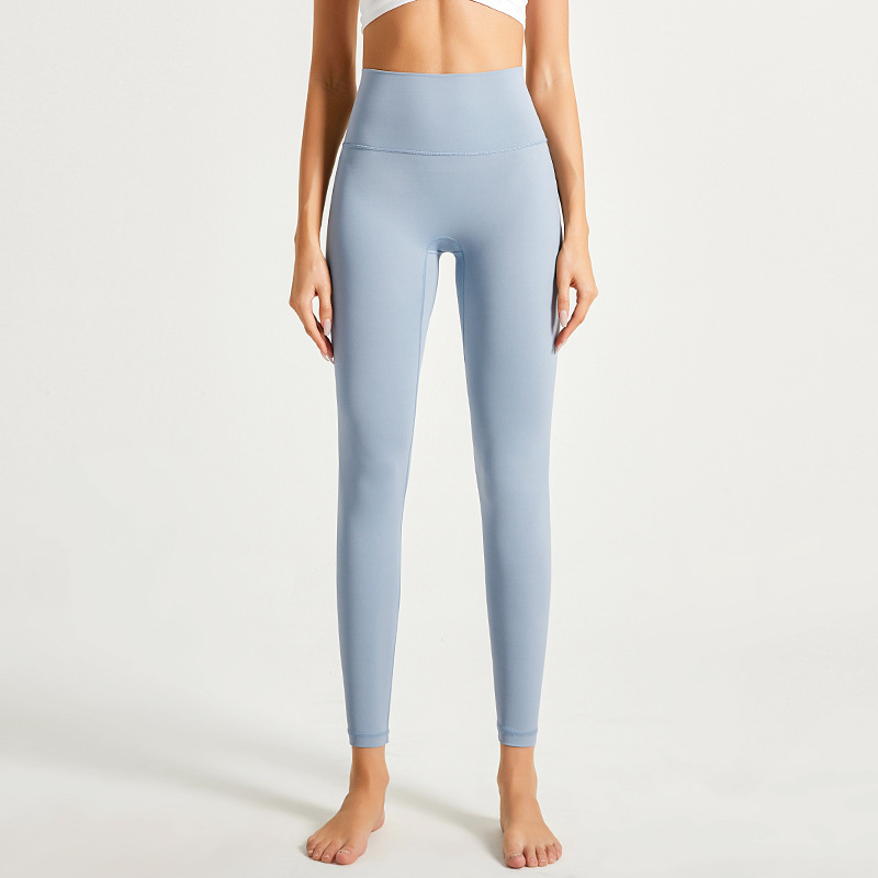 Nuevo cross-border fitness nube sensación ultra suave caderas de cintura alta mujer elástica desnuda sensación deportiva de correr ropa de yoga pantalones al por mayor