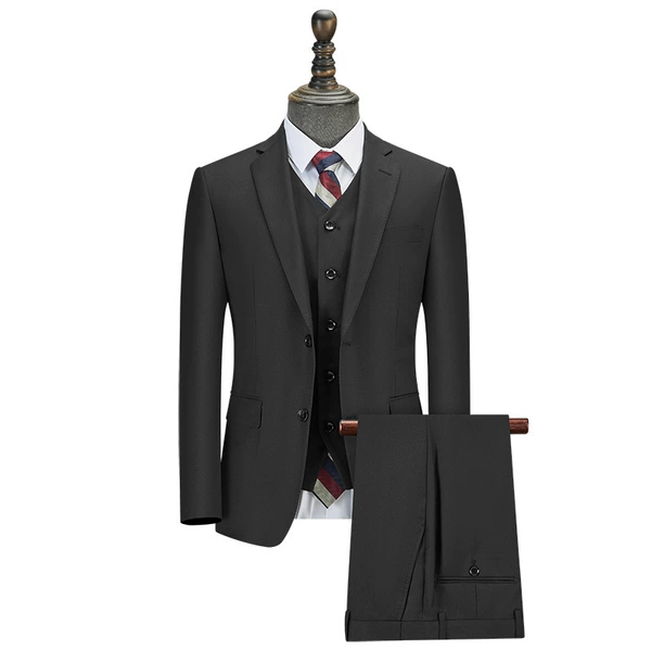 Woolen black suit, trousers