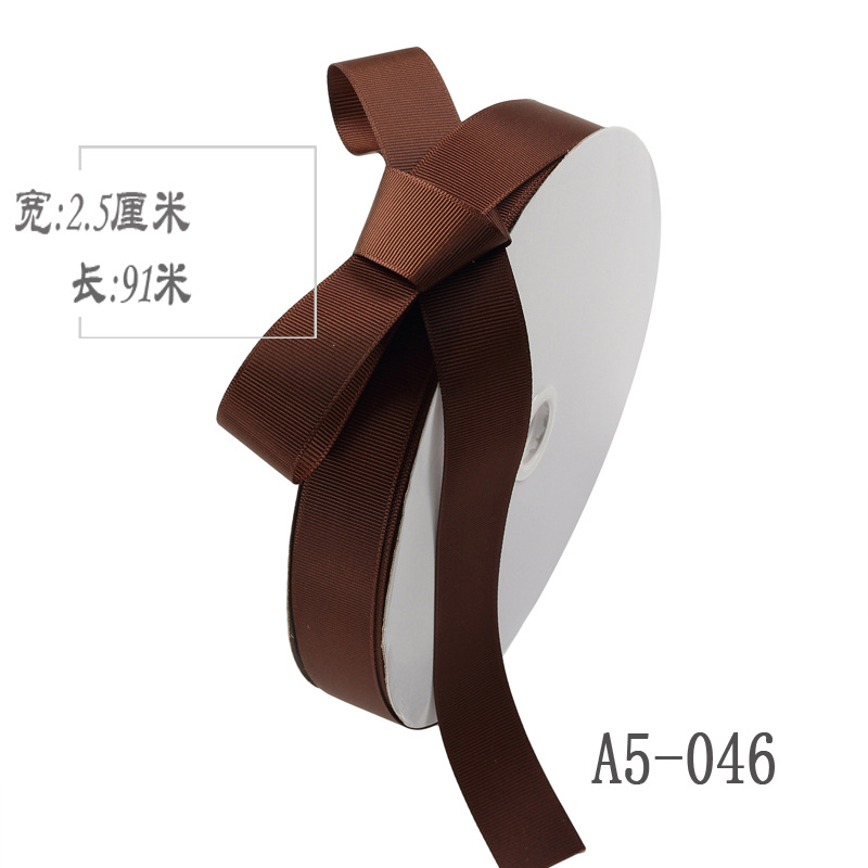 2,5 cm de alta densidad costilla cinta ramo de seda fruta caja de regalo embalaje color Ropa Accesorios hilo de unión cinta