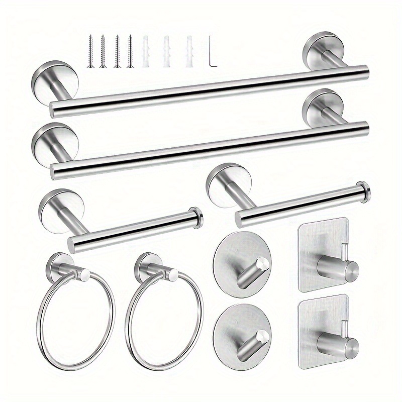 Acero inoxidable transfronterizo baño colgante conjunto de toallas de hardware de baño colgante conjunto conjunto completo de toallas de baño conjunto completo