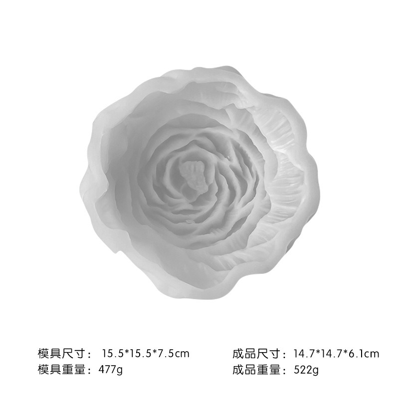 Jiahuimei flor aromaterapia vela molde de silicona DIY pétalo fragancia piedra hecha a mano jabón yeso epoxi herramienta abrasiva