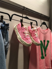 Garnet Red Canvas Thick Sole Dissolving Shoes, Streetwear Trendy 2022 New Lightweight Fashion Casual Shoes