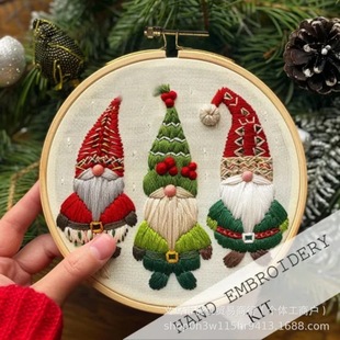 2024 Cross-border New Christmas Embroidery KIT Christmas Embroidery Accessories Handmade