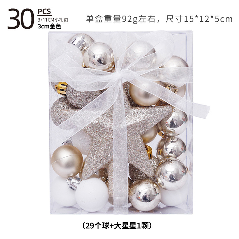 3cm de oro (29 bolas + 1 estrella grande)