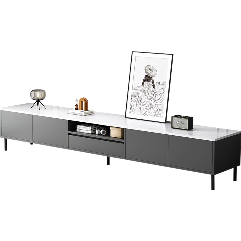 TV gabinete pequeño apartamento moderno simple piso Luz de lujo italiano sala de estar en casa Mesa de té TV gabinete combinación de mesa de té