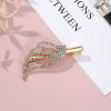 Metal fashionable hairgrip, brand hairpins with bow, accessory, simple and elegant design, internet celebrity