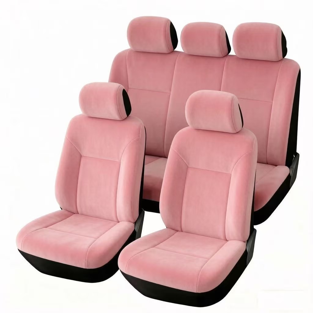 Universal five-seater car seat cover, solid color suede, full-coverage cushion cover, suitable for all seasons, popular cross-border product