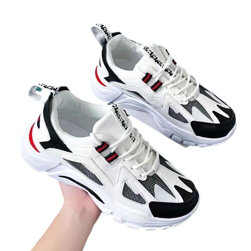 Men's Summer Breathable Mesh Shoes  New Korean Style Soft Sole Round Toe Dad Sports Shoes Light Casual Shoes