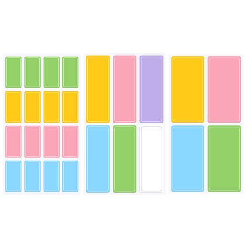 Colored self-adhesive label stickers, waterproof, traceless self-adhesive classification storage, handwritten label paper, children's name stickers