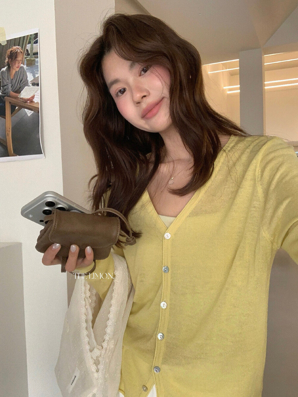 Áo khoác cardigan V-neck dệt kim sợi tencel linen chống nắng mỏng nhẹ xuân hè — Đỏ thẫm, Xám cacbon, xám đậm, trắng ngà chi tiết 21