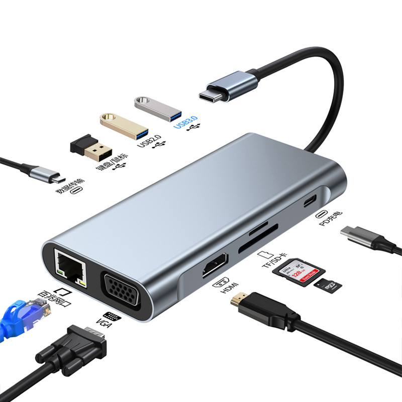 クロスボーダーマルチインターフェース拡張ドックtype c hub 3.0usbエクステンションギガビットノート変換器拡張ドック|undefined