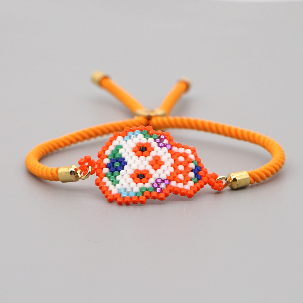 Halloween Ethnic Colored Skull Head Miyuki Bead Woven Bracelet Wholesale Nihaojewelry display picture 9