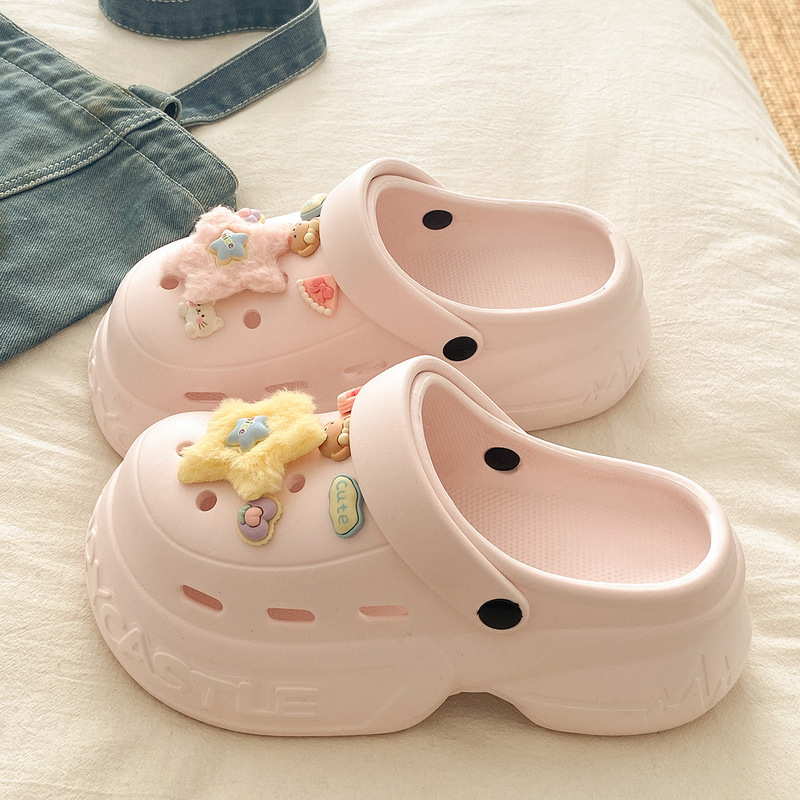 New Model Eva Thick-Soled Clogs for Women, Trendy and Suitable for Summer, Can Be Worn Outdoors, Sweet and Youthful, Height-Increasing Garden Shoes for Petite Individuals New Model Eva Thick-Soled Clogs for Women, Trendy and Suitable for Summer, Can Be Worn Outdoors, Sweet and Youthful, Height-Increasing Garden Shoes for Petite Individuals