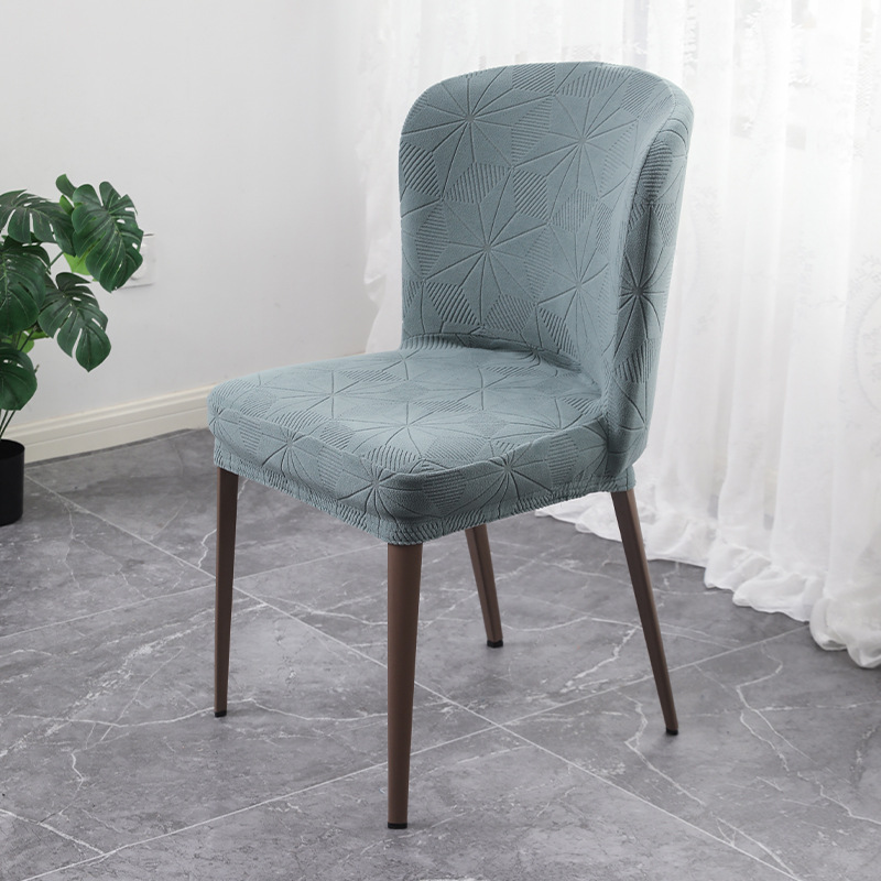 Personalizado moderno simple general bailer silla cubierta de comedor cubierta de silla curva casera cubierta de taburete de respaldo todo incluido