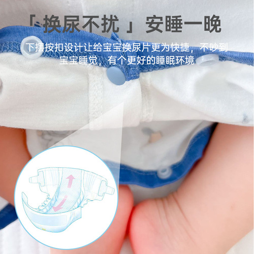 Baby sleepwear spring and autumn unisex long-sleeved robe winter children anti-kick blanket sleep dress air conditioner clothes autumn and winter items