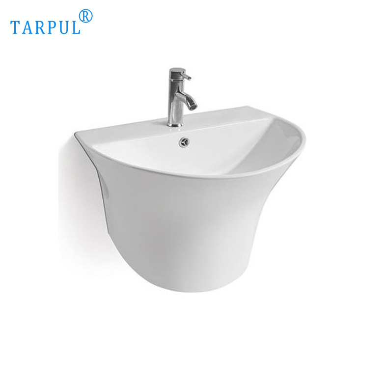 Mini Integrated Ceramic Wall-Mounted Wash Basin Small Apartment Toilet Bathroom Cabinet Basin Outdoor Wash Basin
