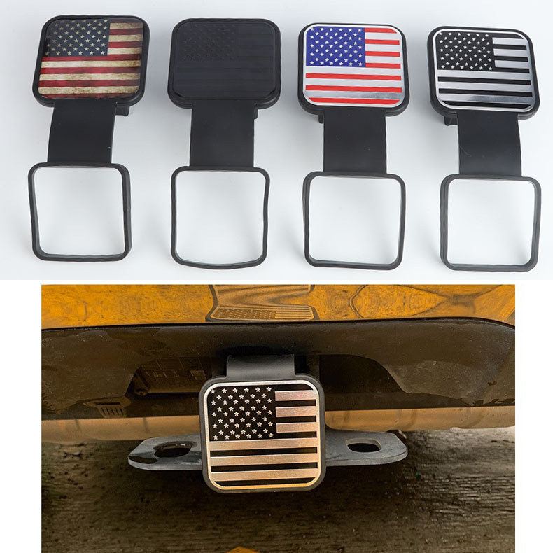 Cross-Border Auto Parts Car Plug Cover Trailer Hook Dust Plug Square Mouth Protective Cover 2inch Towing Cover