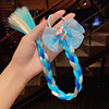 Wig for princess, elastic hair rope with bow, hairgrip, children's cartoon hairpins, cute hair accessory, Korean style