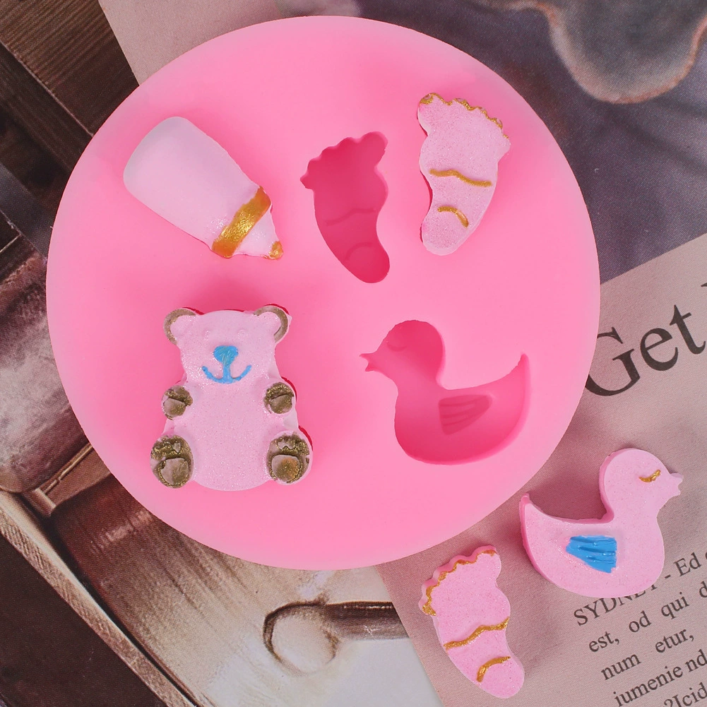 Fondant, acrylic slime, silicone mold, DIY