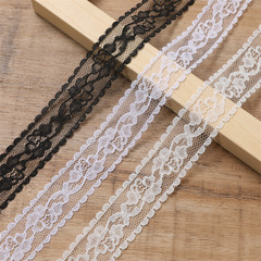 2.5cm Stretchless Lace Edge Accessory DIY Children's Butterfly Knot Substrate Cross-border Bestseller 10m Per Roll