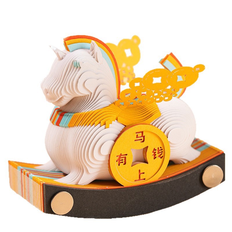 Notas adhesivas 3D emergentes con diseño de mascotas adorables y modernas, escultura de papel, arte desprendible, creativas, de alto valor, con dibujos animados encantadores.