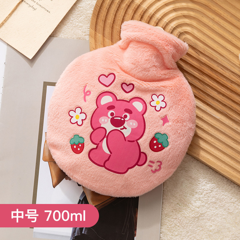 【700ML丨샤이베어-라운드】베어 스윗하트 원형 온수병(인형)