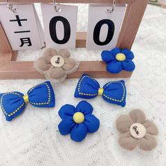 韓版小女孩扎頭髮海綿發繩配件love套紗五瓣花服飾鞋襪輔料配飾