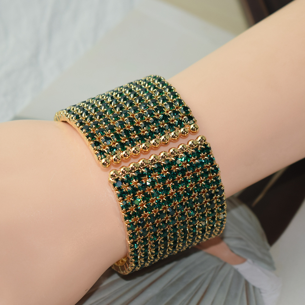 Fashion Geometric Alloy Rhinestone Rhinestones Womenu0027S Bangle