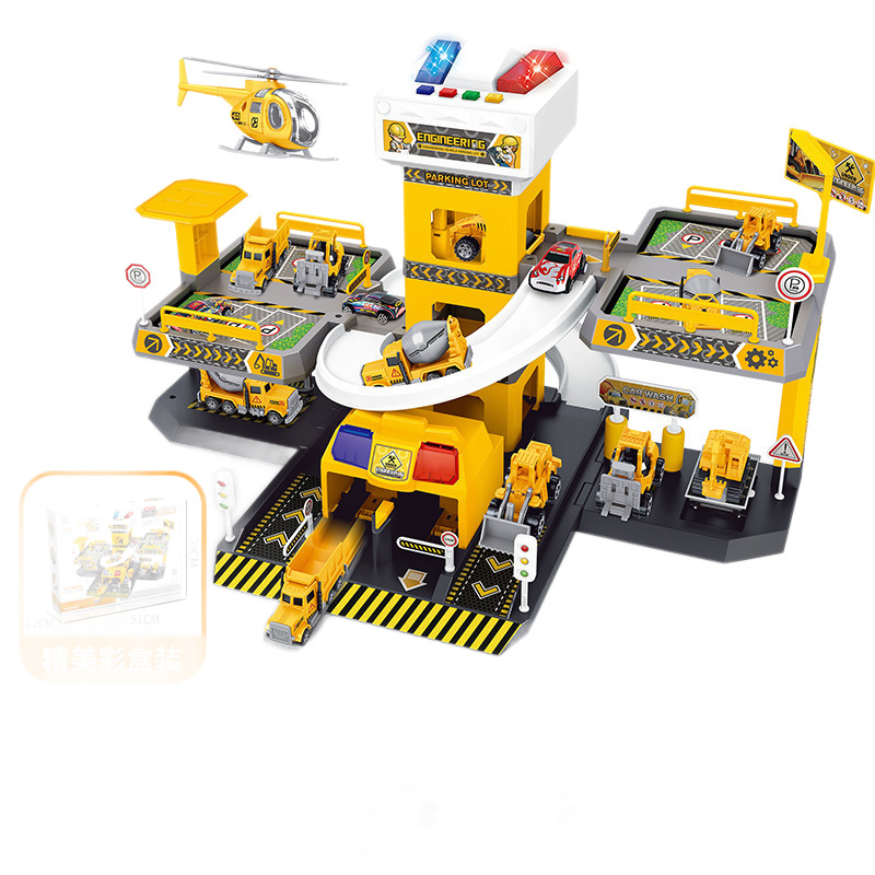 Juego de Pista de Carreras y Estacionamiento 42PCS de Metal para Niños