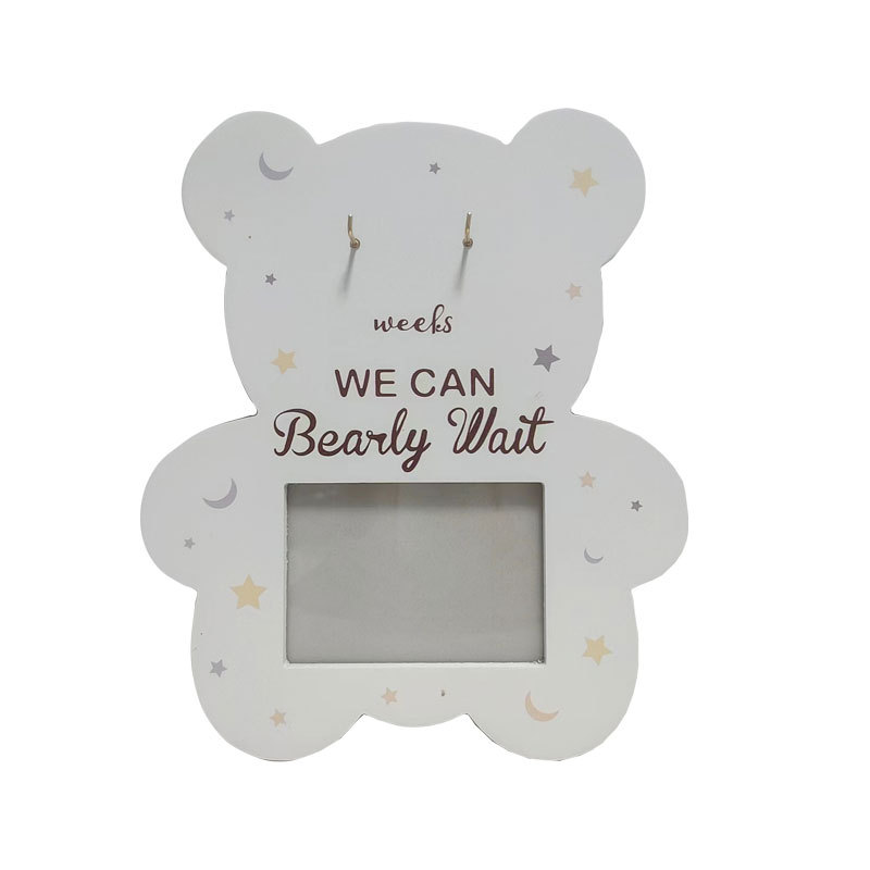 Oso bebé conmemorativo marco de fotos de madera dormitorio sala de estar decoración marco de fotos oso bebé marco de fotos oso creativo bebé