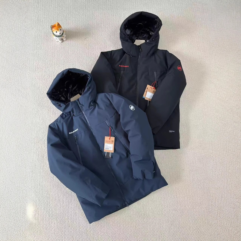 Mammoth Soft Shell Sports Outdoor Jacket Waterproof Warm Windproof Men's down Jacket Hooded Style