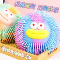 新しいクリエイティブソーセージ口毛皮ボール減圧アーティファクト醜いかわいいカラーマッチングスタイル漫画毛皮ボールピンチ卸売