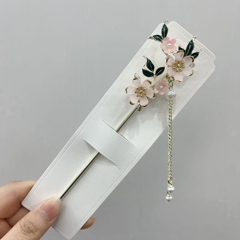 发簪现代简约新中式簪子古风步摇发钗汉服旗袍头饰渐流苏发簪|undefined