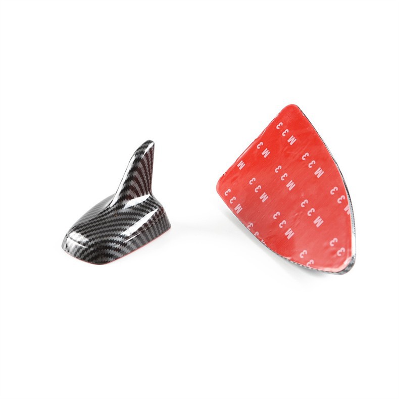 Cross-border car decoration carbon fiber pattern antenna, universal modification shark fin antenna, wireless roof spoiler antenna
