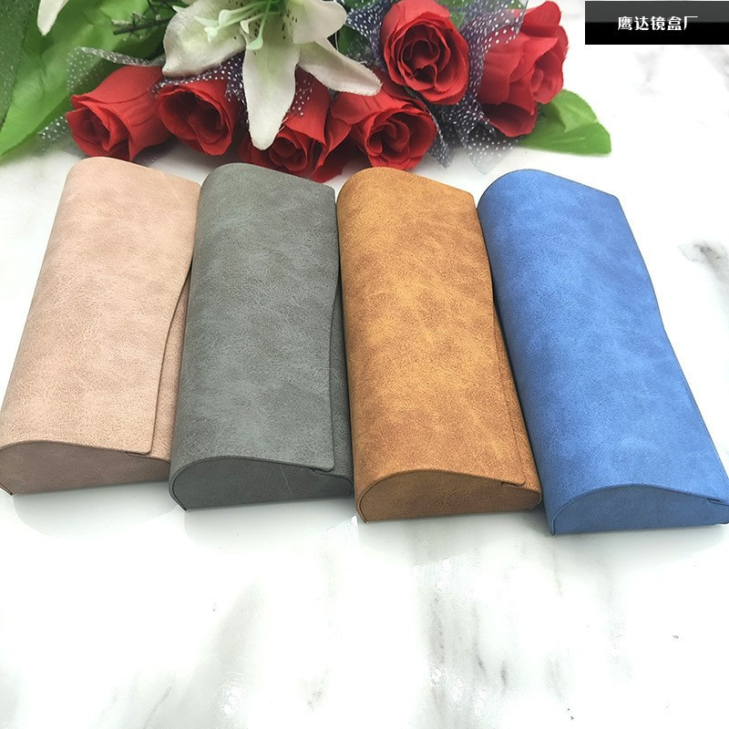 Sheepba Pattern Glasses Case Large Handmade Glasses Case Anti-Pressure Retro Simple Glasses Case Portable Customization