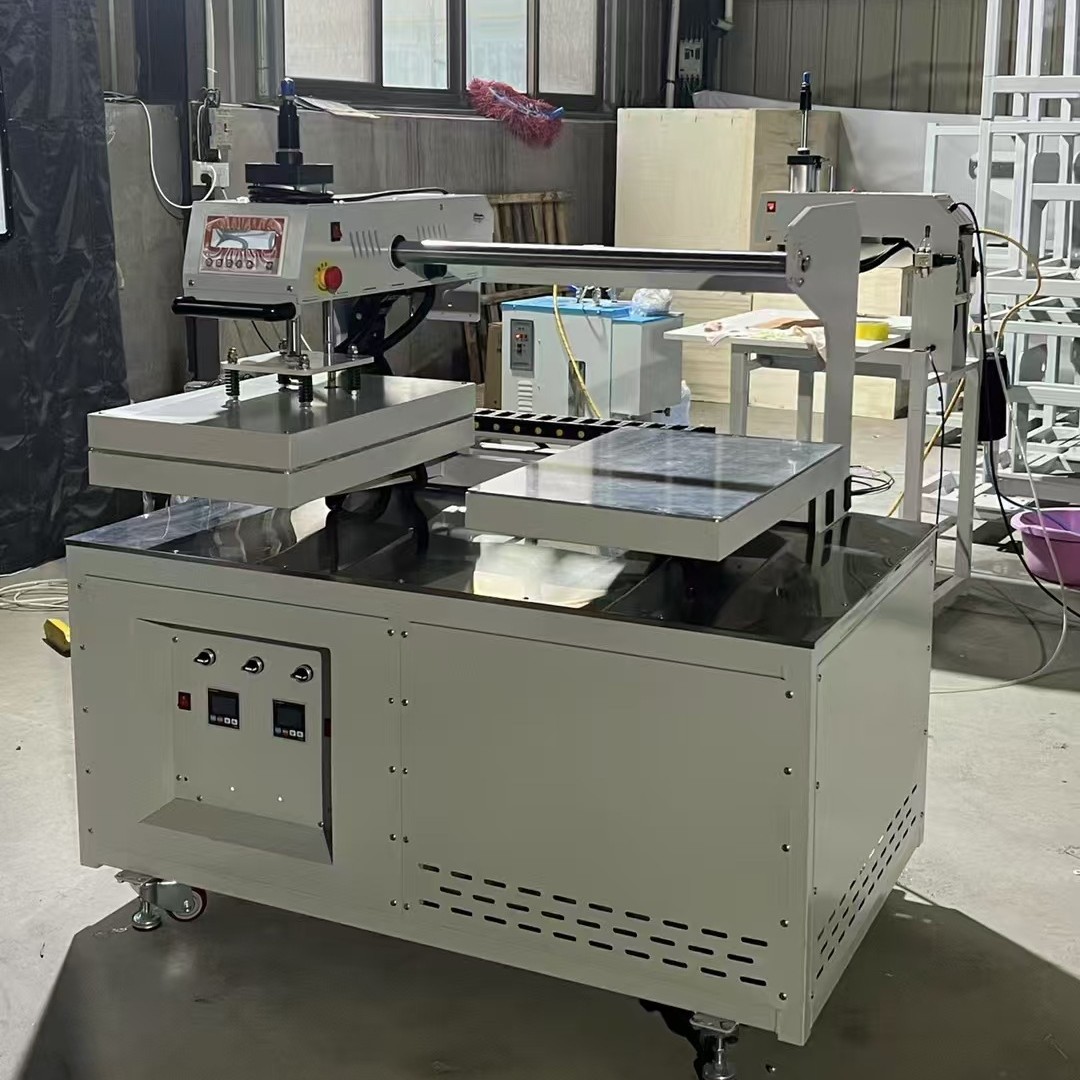 40 * 60 doble estación máquina de estampado a vapor cubierta en ropa de impresión de camiseta máquina de estampado de transferencia de calor marca de estampado caliente