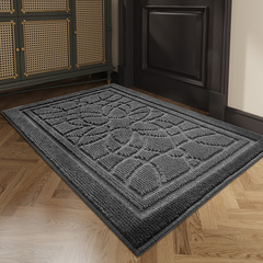 Cross-border simple household solid color carpet polyester entrance threshold doormat anti-scratching dust-proof foot mat