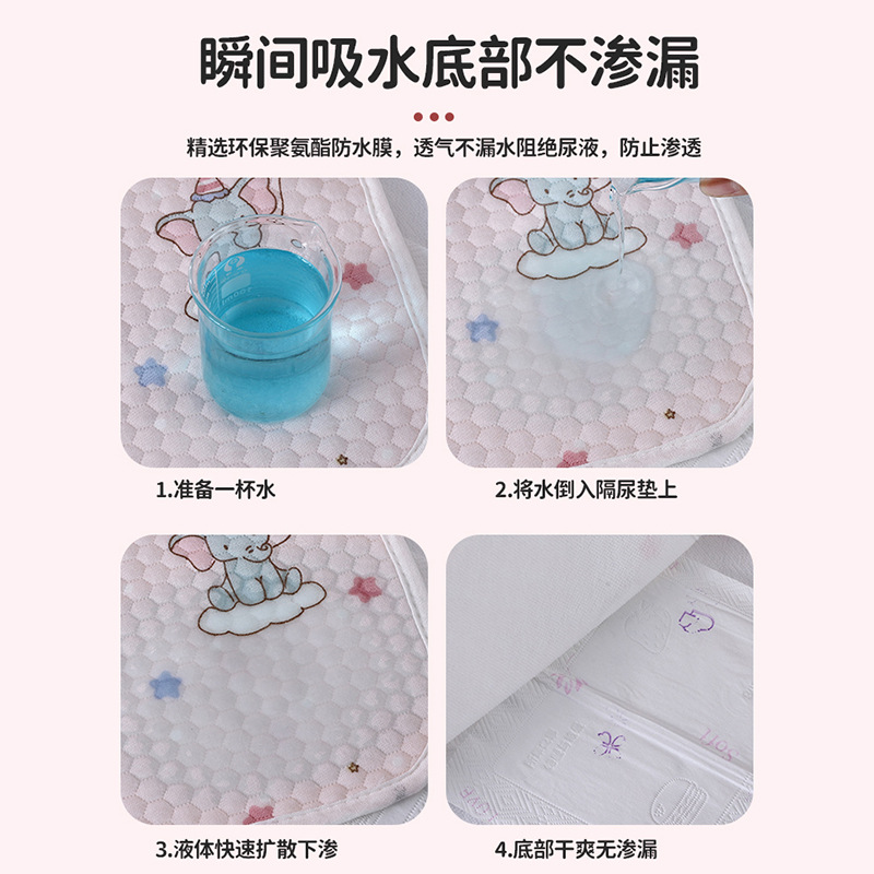 Almohadilla para pañales de algodón para bebés de gran tamaño impermeable, transpirable, a prueba de orina, lavable, colchón a prueba de orina para toda la cama, almohadilla de enfermería para tía