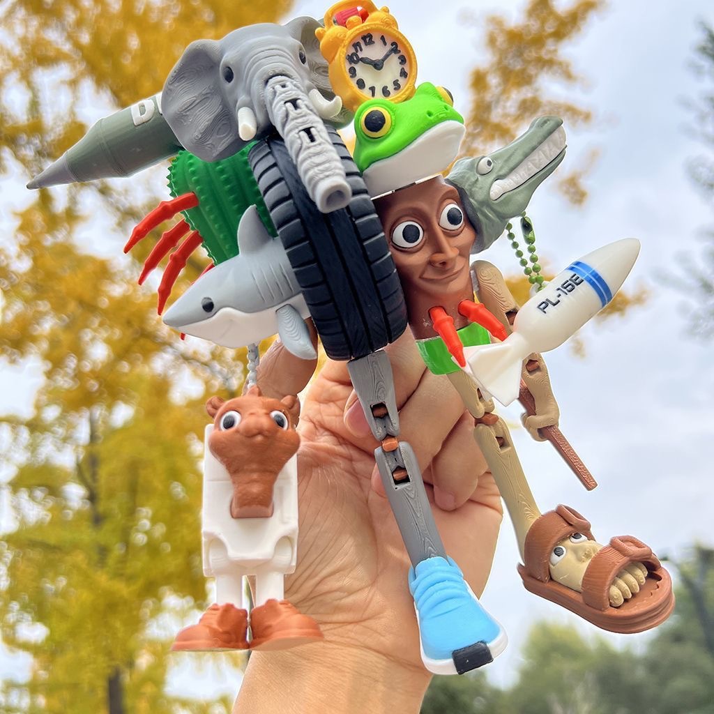 外国ai山海经黄金神兽手办摆件模型全套融合怪物角色美国玩具儿童