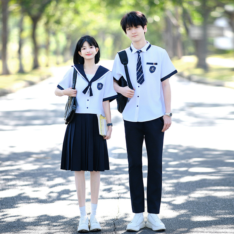 Japanese-Style School Uniform Set for Junior High and Elementary School Students, Jk Uniform, Summer Graduation Photo Class Uniform, Performance Outfit