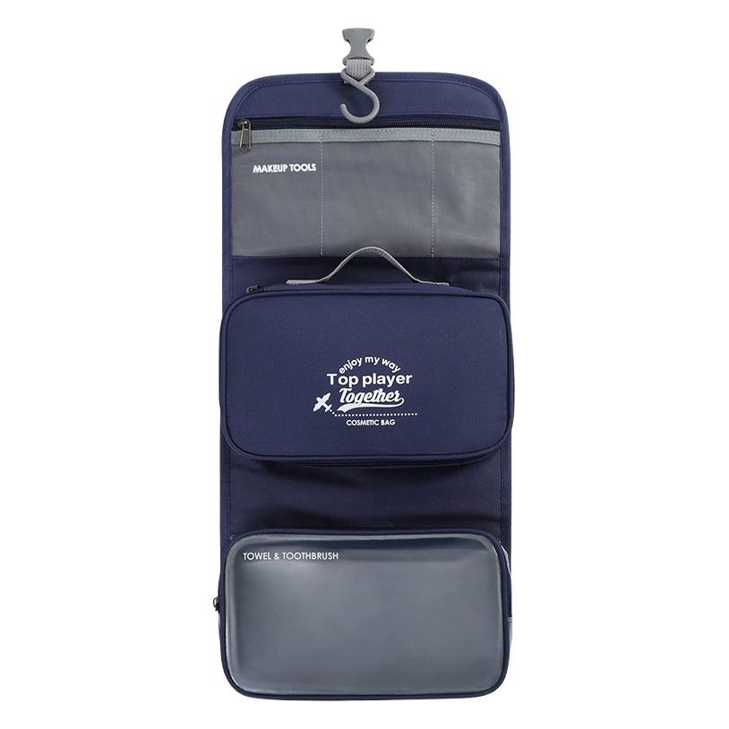Сумка для туалетных принадлежностей для деловых поездок, косметичка, мужская и женская складная портативная сумка большой вместимости, многофункциональная косметичка с разделением сухих и влажных вещей.