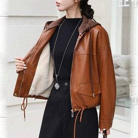 女式皮衣;大码皮衣;辅料加工定制