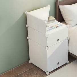 床头柜简约简易现代卧室床边家用儿童房塑料欧式家具收纳柜储物柜