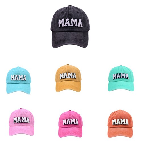 Cross-border Amazon Mama Alphabet Embroidered Washable Baseball Cap for Women, European and American Style, New Outdoor Sun Hat