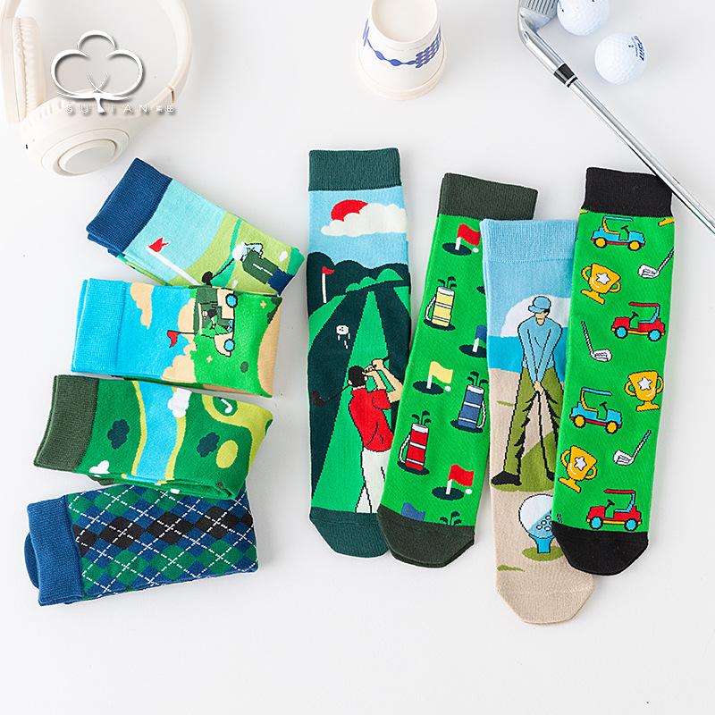 跨境新i'd rather be hiking綠色中筒襪亞馬遜爬山愛好者遠足襪子