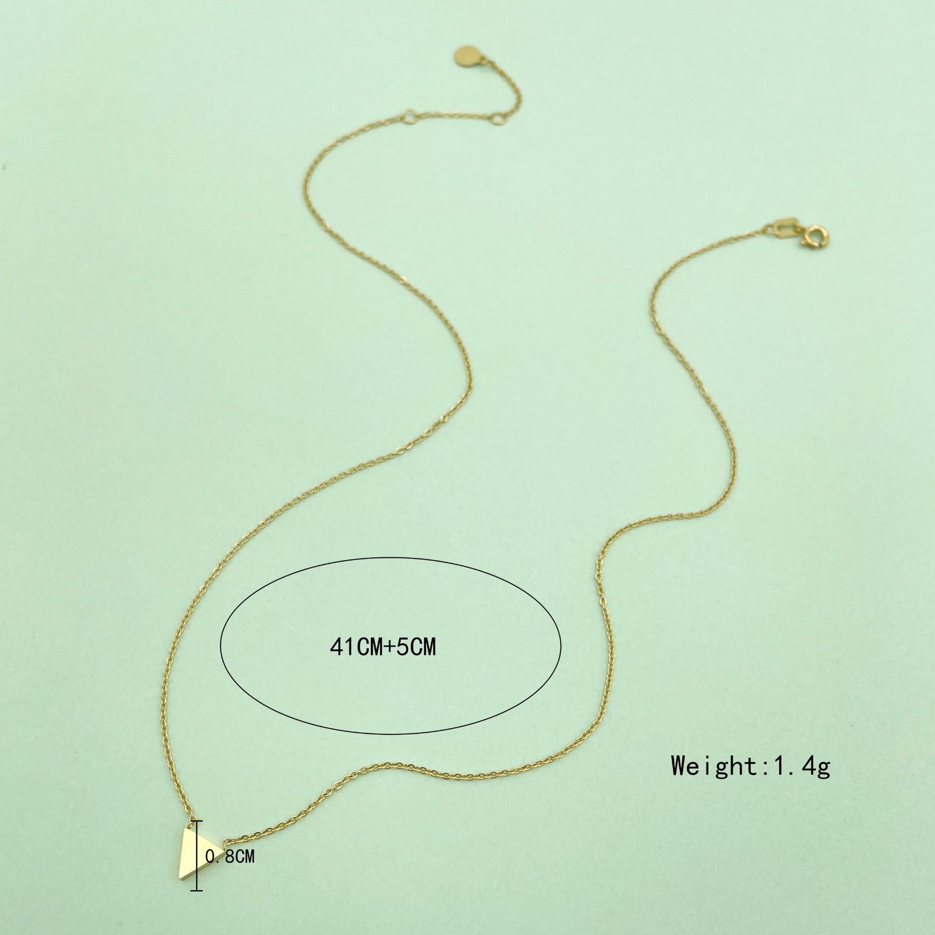 Simple Style Triangle Stainless Steel Titanium Steel Plating Necklace 1 Piece