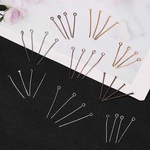 Nine-character needle straight needle DIY handmade bead pendant accessories material decoration interface nine-character needle large needle T needle pendant