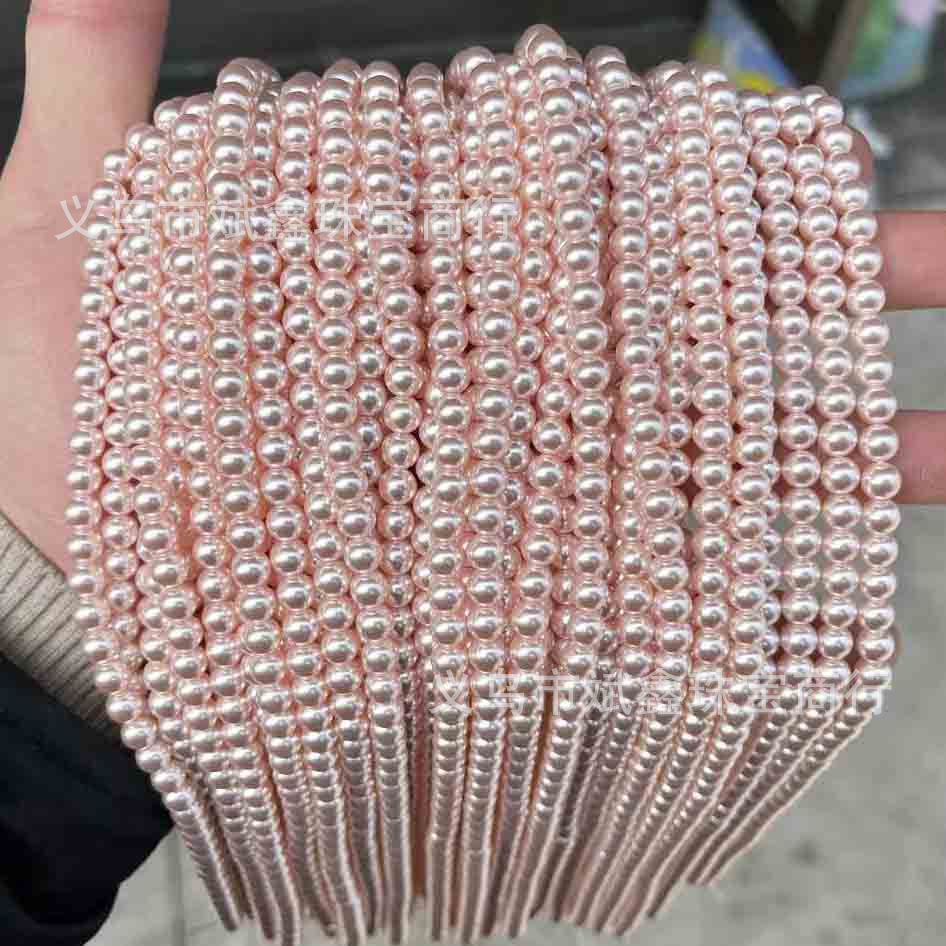 斌鑫ジュエリー7a高品質施家瑠璃真珠散珠直孔貝殻真珠diyアクセサリー部品バッチ