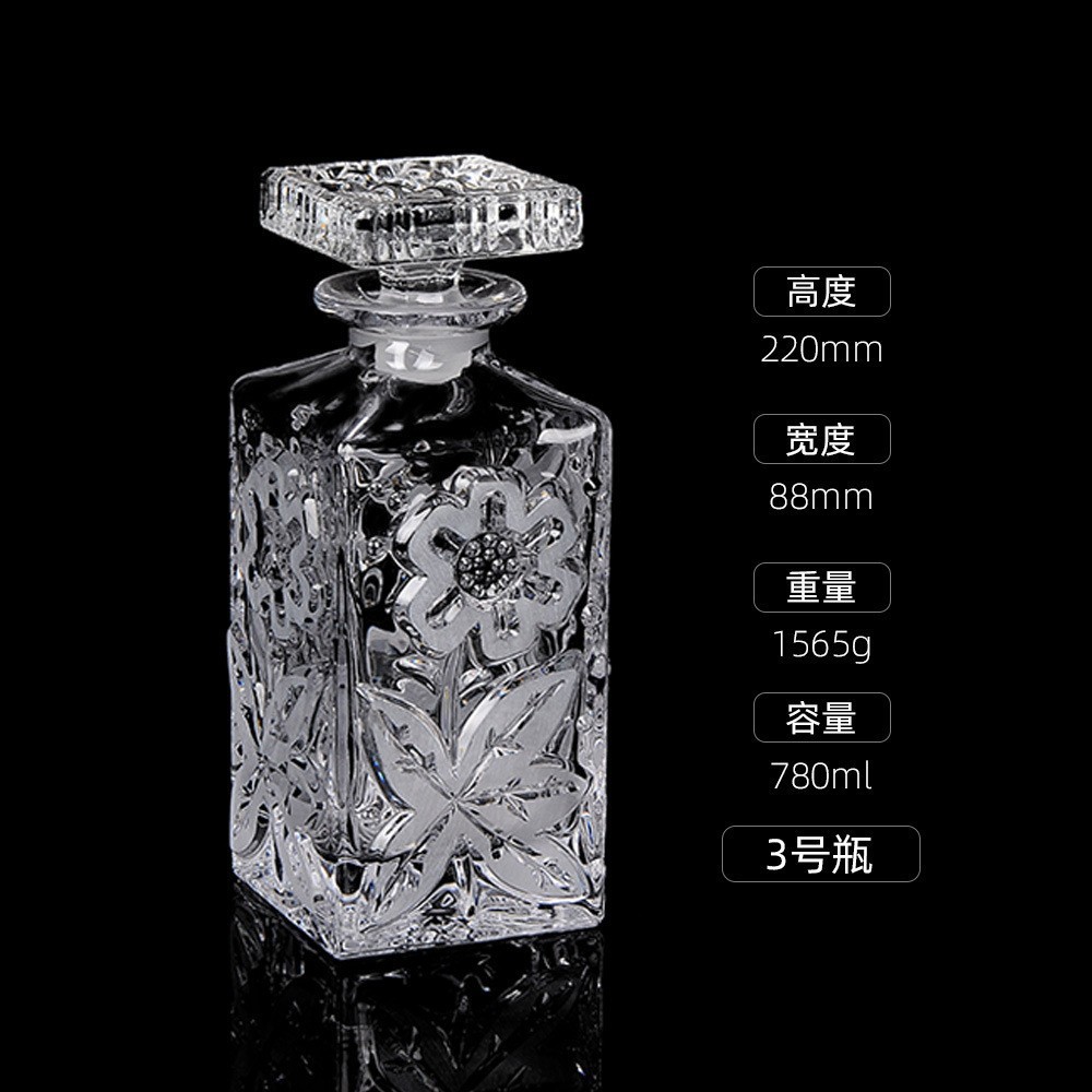 Botellas de vino de cristal transfronterizas directas de fábrica botellas de whisky europeas botellas de licores extranjeros botellas de vino blanco XO
