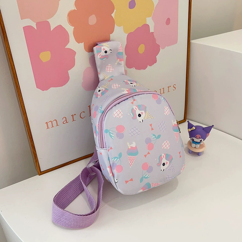 Trend cute universal shoulder bag for leisure for early age, cartoon chest bag, trend of season